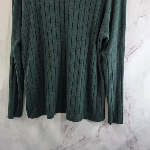Eri Ali Shirt Womens Small Turtleneck Dark Forest Rib Hacci Plush Fiona - Picture 7 of 11